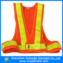 Custom Deisgn High Visibility Flashing Reflective LED Safety Vest